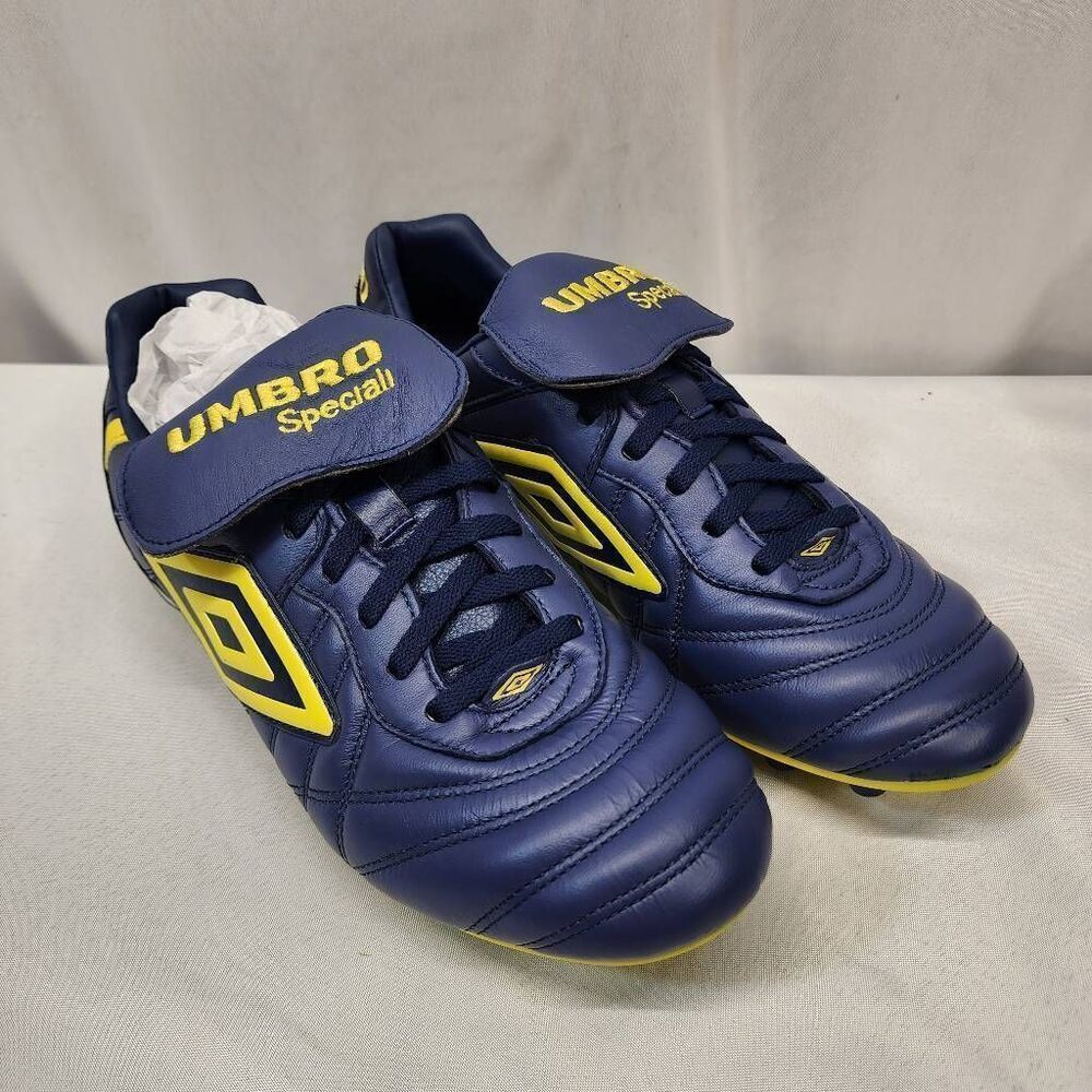 Umbro Speciali Pro 24 FG Soccer Cleats Navy/Yellow Men’s 11.5 NIB $250 MSRP